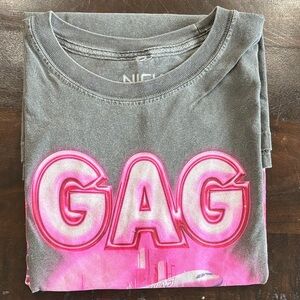 Nicki Minaj Gray and Pink Gag City Tee